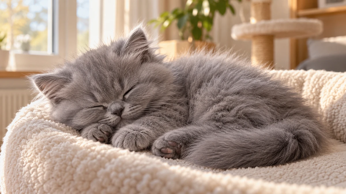 British Longhair ilan — uyuyan British Longhair yavru ilan fotoğrafı